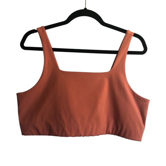 Girlfriend Collective Womens Tommy Cropped Sports Bra Size XXXL Rust Orange - Picture 1 of 11